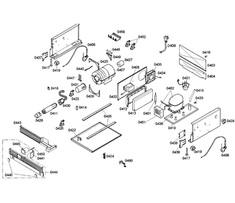 Compressor Diagram and Parts List for T18ID80NRP 15 Thermador Freezer