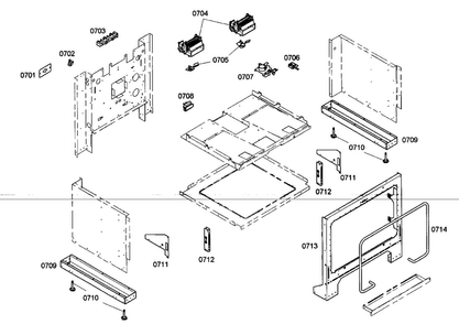 Inside Parts Diagram and Parts List for PRD304EG 02 Thermador Range