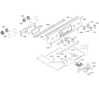 Control Panel Diagram and Parts List for HEIP054U 03 Bosch Range