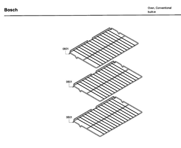 Rack Diagram and Parts List for HBL3460UC 09 Bosch Wall Oven