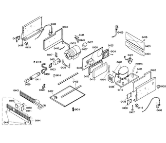 Compressor Diagram and Parts List for T24ID80NRP 05 Thermador Freezer