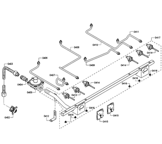 Manifold Assy Diagram and Parts List for PRD366GHU 13 Thermador Range