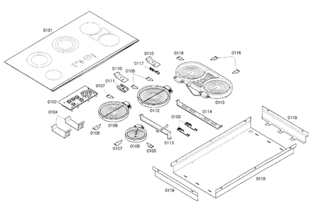Part Location Diagram of 00443402 Bosch RAIL