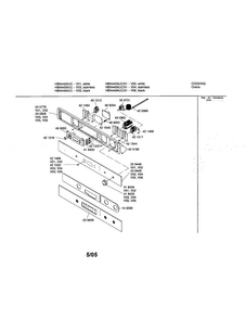 Fascia Panel Diagram and Parts List for HBN442AUC 01 Bosch Wall Oven