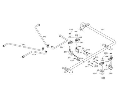 Manifold/valves Diagram and Parts List for NGM5024UC 01 Bosch Cooktop