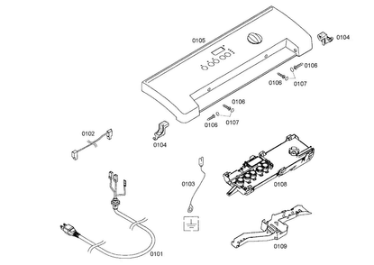 Control Panel Diagram and Parts List for WTMC8520UC 05 Bosch Dryer