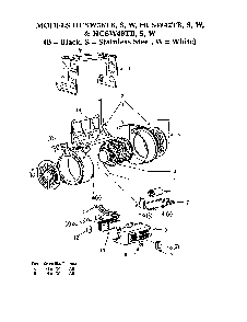 Blower Assembly Diagram and Parts List for HCSW  Thermador Range Hood