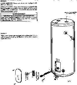 Replacement Parts Diagram and Parts List for 153328260  Kenmore Water Heater