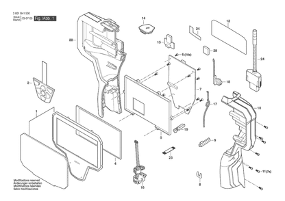 Figure 1 Diagram and Parts List for 3601B41580 GIC 4-23 C Bosch Miscellaneous