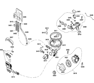 Pump Diagram and Parts List for SHU43C02UC 36 Bosch Dishwasher