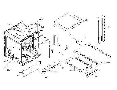 Tub Diagram and Parts List for SHS863WD6N 10 Bosch Dishwasher