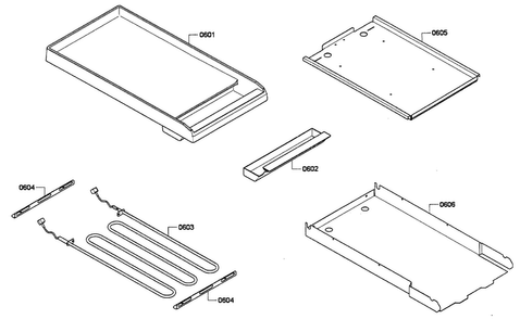 Griddle Assy Diagram and Parts List for PRD486GDHU 01 Thermador Range