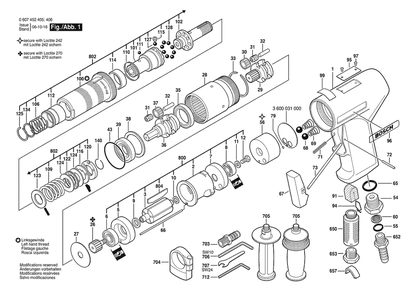Section 1 Diagram and Parts List for 0607452405  Bosch Screwdriver