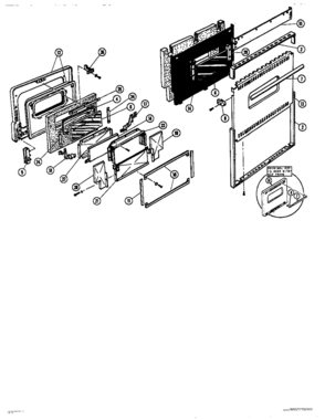 01 - DOOR ASSEMBLY Diagram and Parts List for MSC-1GB  Bosch Range