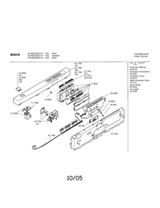 Fascia Panel Diagram and Parts List for SHY66C05UC 14 Bosch Dishwasher