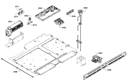 Electric Parts Diagram and Parts List for HBL5720UC 03 Bosch Microwave