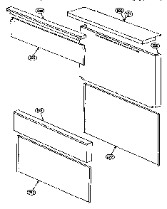 Trim Assemblies Diagram and Parts List for PRSE48-4GG  Thermador Range
