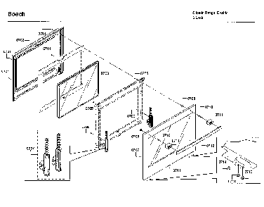 Door Diagram and Parts List for HII8055U 01 Bosch Range