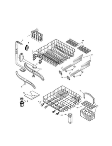 Racks Diagram and Parts List for SHI4306UC 12 Bosch Dishwasher
