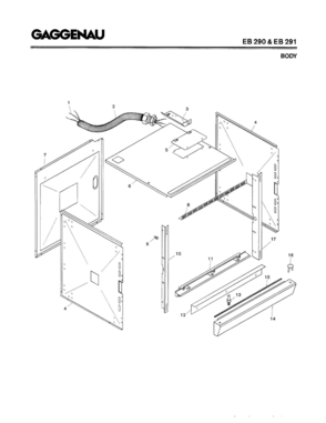 03 - BODY Diagram and Parts List for EB290-630  Bosch Range