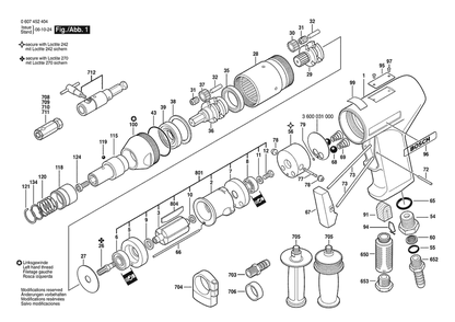 Section 1 Diagram and Parts List for 0607452404  Bosch Table Saw Accessories