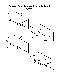 Drawer Panel Support Assembly Diagram and Parts List for WD30XP  Thermador Warming Drawer