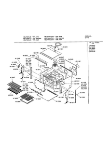 Body Diagram and Parts List for HBL746AUC 01 Bosch Wall Oven