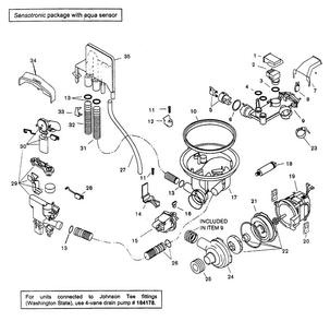 Component Assy Diagram and Parts List for SHU33A02UC 14 Bosch Dishwasher