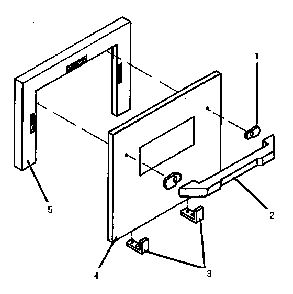 White Door Assembly Front Cosmetic Parts Diagram and Parts List for CT127NW  Thermador Range