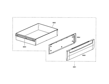 Drawer Diagram and Parts List for HDS7052U 01 Bosch Range