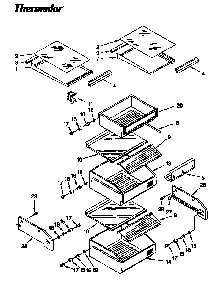 Refrigerator Shelf Diagram and Parts List for TSS48DAW-06  Thermador Refrigerator