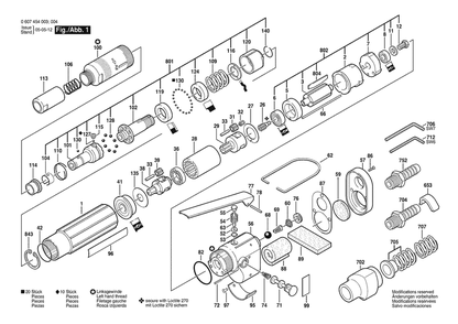 Section 1 Diagram and Parts List for 0607454004  Bosch Screwdriver