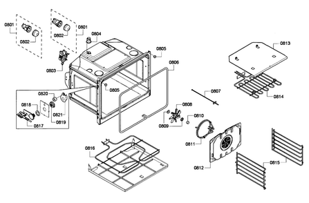 Cavity 2 Diagram and Parts List for HBL5720UC 06 Bosch Microwave