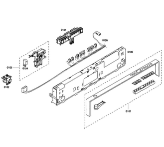 Control Panel Diagram and Parts List for SHX55M02UC 53 Bosch Dishwasher