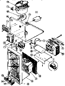 Microwave Power Section Diagram and Parts List for MTR217  Thermador Microwave
