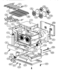 Oven Parts Diagram and Parts List for GCR36-6  Thermador Range