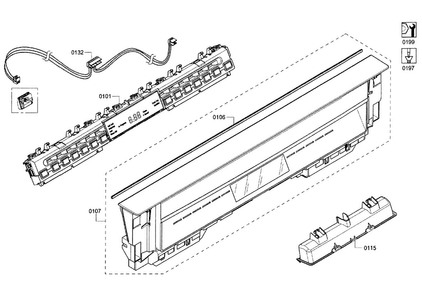 Part Location Diagram of 00770844 Bosch PANEL-FACIA
