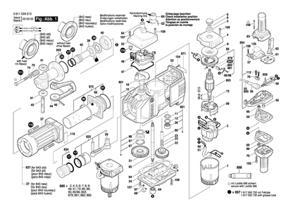 Part Location Diagram of 1617000A42 Bosch Tool MOTOR ASSEMBLY