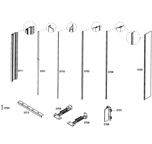 Frames Diagram and Parts List for T36IT71NNP 03 Thermador Refrigerator