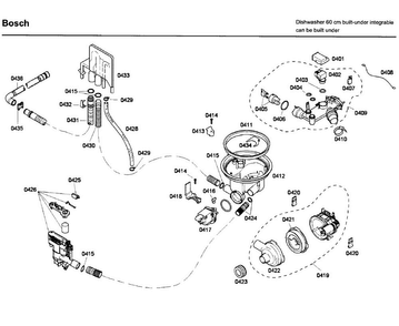 Pump Diagram and Parts List for SHX43C05UC 53 Bosch Dishwasher