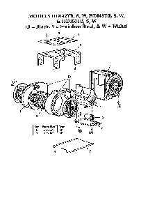 Blower Assembly Diagram and Parts List for HDI  Thermador Range Hood