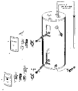 Replacement Parts Diagram and Parts List for 153325550  Kenmore Water Heater