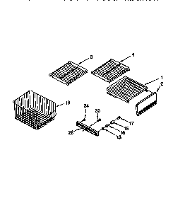 Freezer Shelf Diagram and Parts List for TSS36DAW-06  Thermador Refrigerator