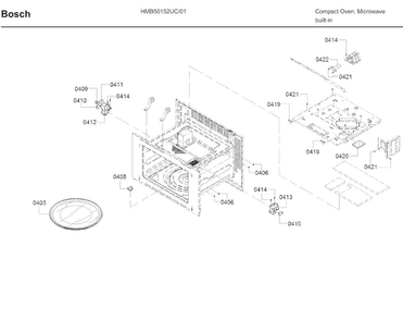 Part Location Diagram of 10001609 Bosch MICROSWITCH