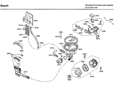 Pump Diagram and Parts List for SHX33A02UC 42 Bosch Dishwasher