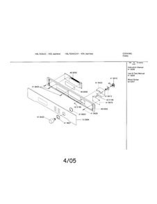 Fascia Panel Diagram and Parts List for HBL755AUC 00 Bosch Wall Oven