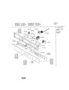 Fascia Panel Diagram and Parts List for HBL445AUC 01 Bosch Wall Oven