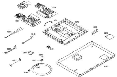 Cabinet Assy Diagram and Parts List for CIT304GM-01  Thermador Cooktop