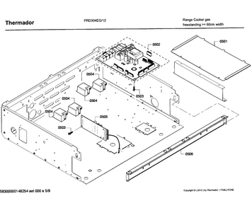 Pcb's Assy Diagram and Parts List for PRD304EG 12 Thermador Range