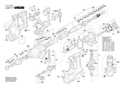 Part Location Diagram of 1619P12278 Bosch Supporting Disc